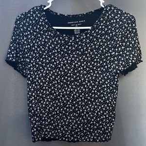 American eagle flower design crop top